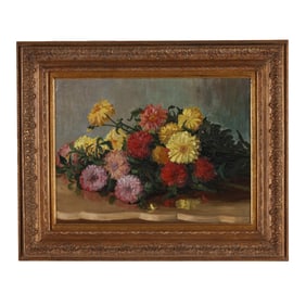 American School (Early 20th Century), Still Life with Chrysanthemums