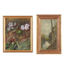 Two Antique American School Paintings