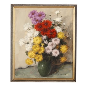 American School (20th Century), Still Life with Flowers