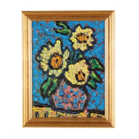 Joe LaFone (NC, b. 1940), Still Life with Sunflowers