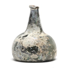 An Early Blown Glass Onion Bottle