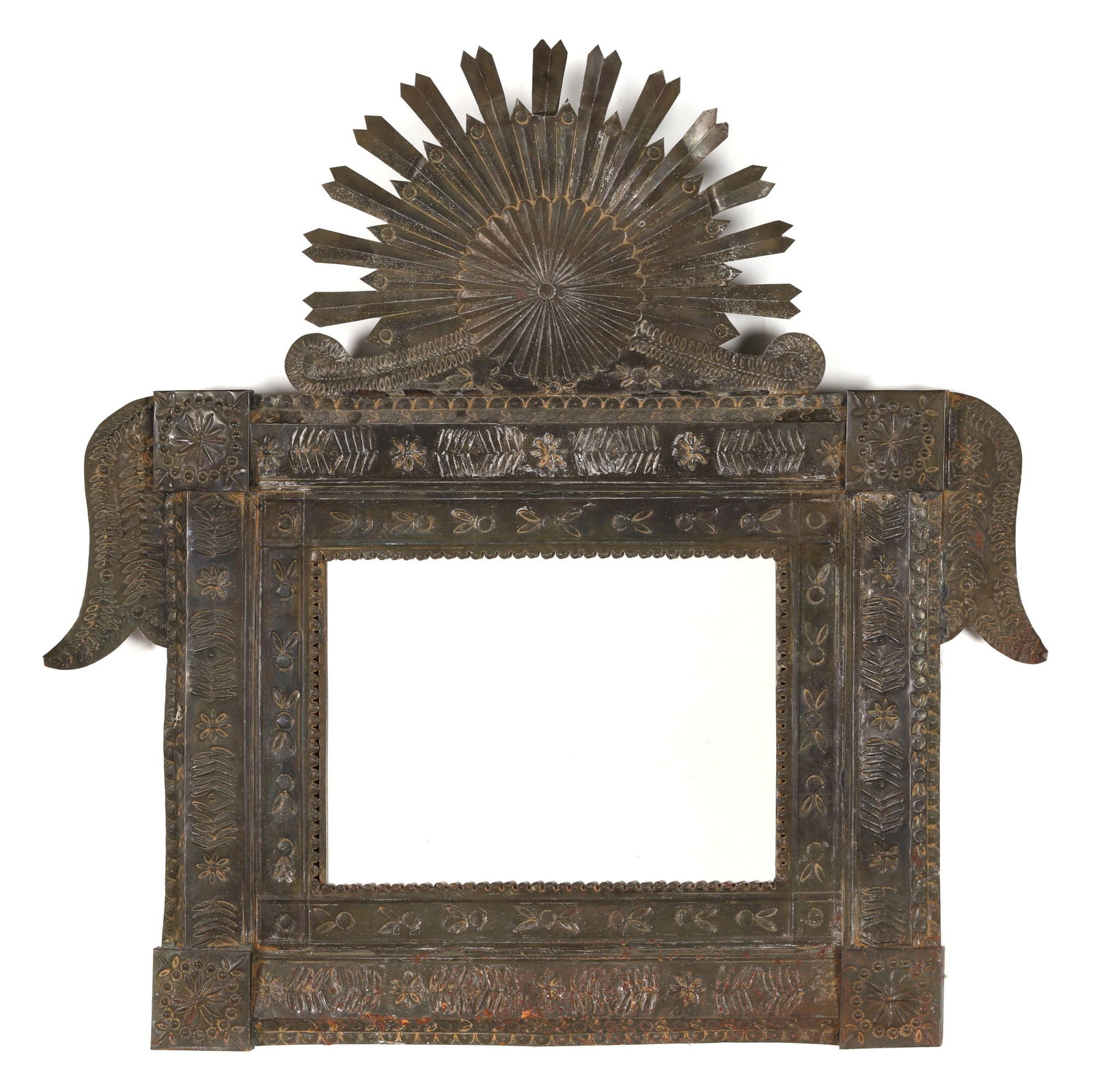Mexican Folk Art Tin Mirror (1 of 9)