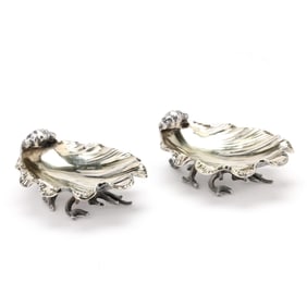 Pair of French Silver Shell Dishes, Retailed by Odiot, Paris