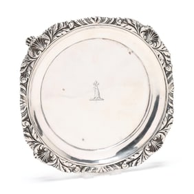 Small Victorian Silver Salver, Mark of Francis David Dexter