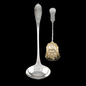 Two Coin Silver Flatware Servers