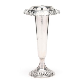Gorham Sterling Silver Trumpet Vase with Everted Rim