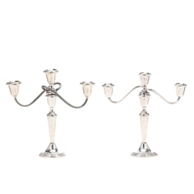Pair of Gorham Sterling Silver Candelabra