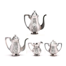 Chinese Export Sterling Silver Tea and Coffee Service, Mark of Yeching