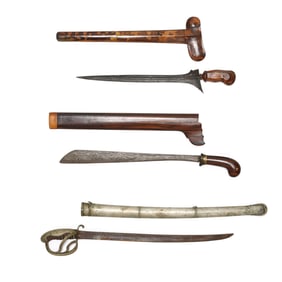 Three Southeast Asian Sheathed Knives