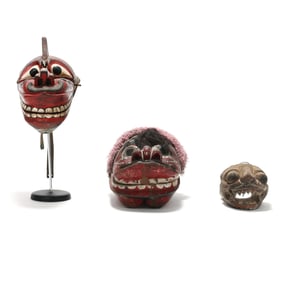 Three Indonesian Ceremonial Dance Masks