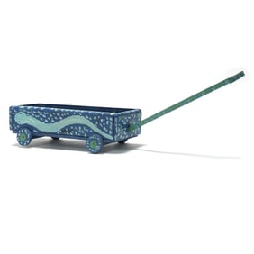 Mose Tolliver (American, 1925-2006), Folk Art Wagon Sculpture