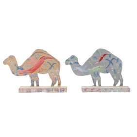 Mose Tolliver (American, 1925-2006), Two Folk Art Camels