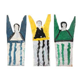 Reuben Aaron Miller (GA, 1912-2006), Three Folk Art Figures