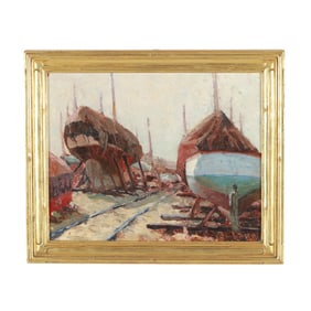 Joseph Robert Barr (American, 1886-1950), Dry Dock
