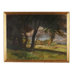 R. Burger (American, Early 20th Century), Meadow Landscape with Cattle