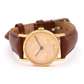 Gold Liberty Head $10 Eagle Coin Watch, Corum