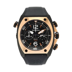 Black PVD Stainless Steel and Rose Gold  BR02  Chronograph Watch, Bell & Ross