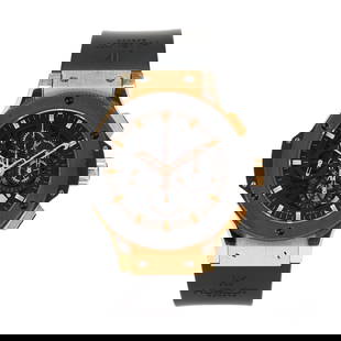 Red Gold, Titanium, and Ceramic Big Bang Aero Bang Limited Edition Chronograph Watch, Hublot: Red Gold, Titanium, and Ceramic Big Bang Aero Bang Limited Edition Chronograph Watch, Hublot circa 2009, automatic, reference number 301-W, serial number 679458, limited edition number 255/500, the