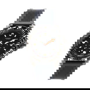 Black PVD Stainless Steel Dive Master 500 Watch, Victorinox Swiss Army: Black PVD Stainless Steel Dive Master 500 Watch, Victorinox Swiss Army quartz, Rhonda 715, reference number 241555, serial number 150605774, the round stainless steel case with black PVD coating and