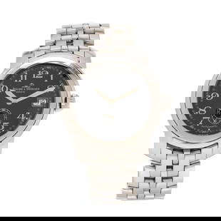 Stainless Steel Capeland Watch, Baume & Mercier: Stainless Steel Capeland Watch, Baume & Mercier automatic, BM 11895 / ETA 2895-1, reference number MV045221, serial number 5251826, the round stainless steel case with polished bezel, the signed