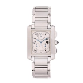 Stainless Steel  Tank Française Chronoreflex  Perpetual Calendar Watch, Cartier