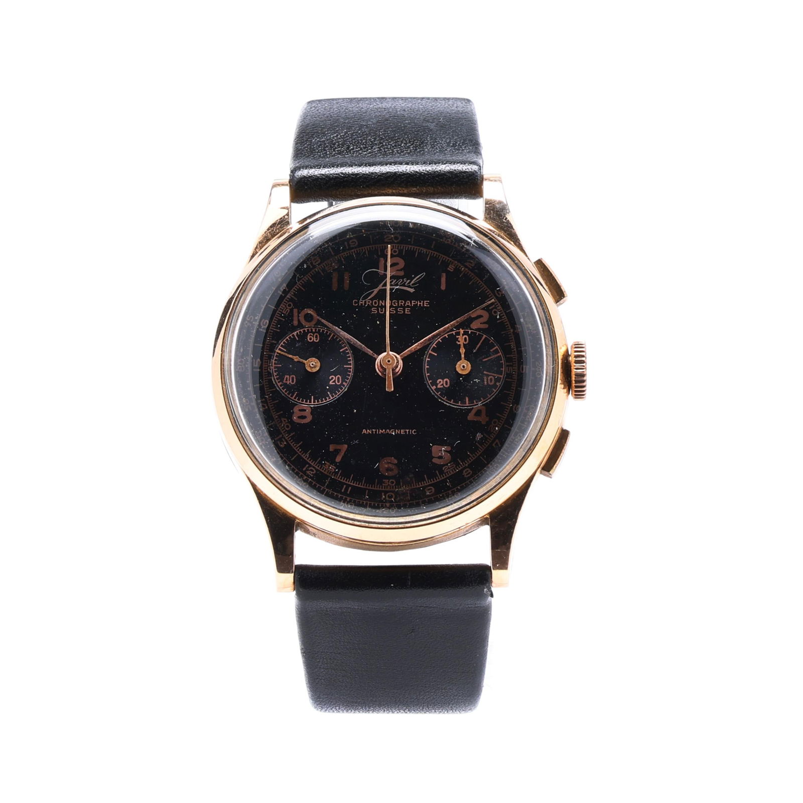Vintage Gold Chronograph Watch, Javil by Chronographe Suisse (1 of 7)