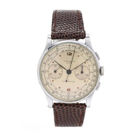 Vintage Stainless Steel Chronograph Watch, Chronographe Suisse