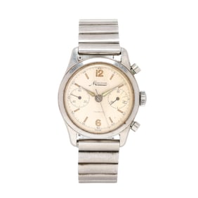 Vintage Stainless Steel Chronograph Watch, Minerva