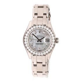 Lady's White Gold and Diamond  Lady-Datejust Pearlmaster  Chronometer Watch, Rolex