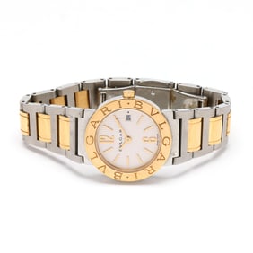 Lady's Stainless Steel and Gold Watch, Bulgari