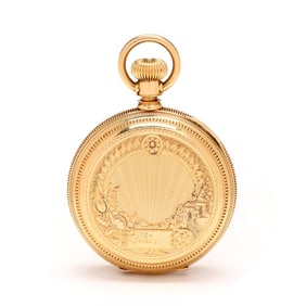 Antique Gold Hunter Case Pocket Watch, American Watch Co.