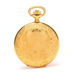 Gold Hunter Case Pocket Watch, Arnex Time Co. for Garibaldi and Bruns
