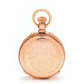 Antique Rose Gold Hunter Case Pocket Watch, E. Howard & Co.
