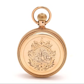 Antique Gold Hunter Case Pocket Watch, Elgin