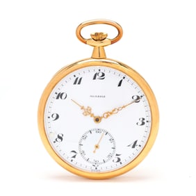 Gold Open Face Pocket Watch, Agassiz