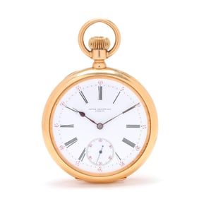 Gold Open Face Pocket Watch, Patek Philippe
