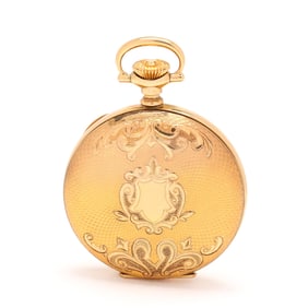 Lady's Gold Hunter Case Pocket Watch, Hampden