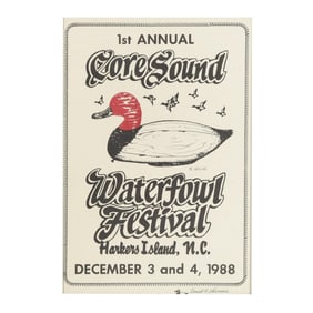 1st Annual Core Sound Waterfowl Festival Framed Poster