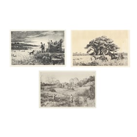 Aiden Lassell Ripley (American, 1896-1969),  Retrieving  /  Pheasant Shooting  /  Point on Quail