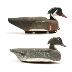Bobby Midgett (NC, 1909-1987), Rare Pair of Wood Ducks