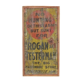Vintage No Hunting Hardware Store Advertising