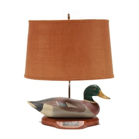 Madison Mitchell (MD, 1901-1993), Mallard Award Lamp for the 1973 Lions Club Regatta