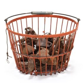 Oyster Basket Full of Early Iron Anchor Weights