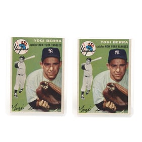 Two 1954 Topps Yogi Berra Baseball Cards