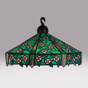 American Leaded Glass Floral Hanging Shade