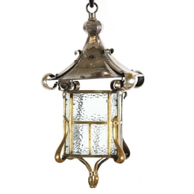 An Arts and Crafts Metal Lantern