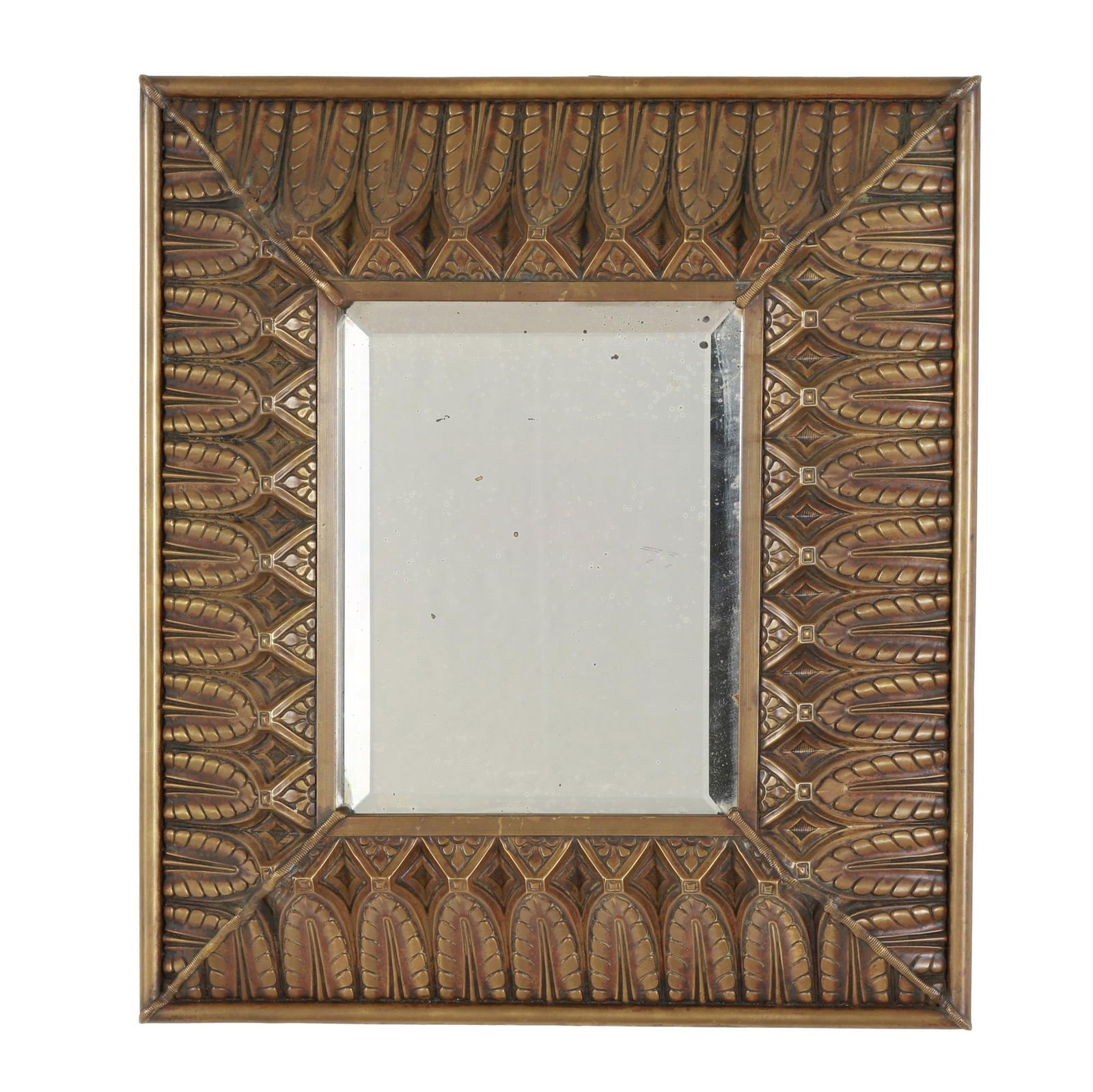 Secessionist Brass-Plated Mirror (1 of 8)