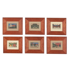 Dard Hunter (American, 1883-1966), Six Roycroft Inn Scenes