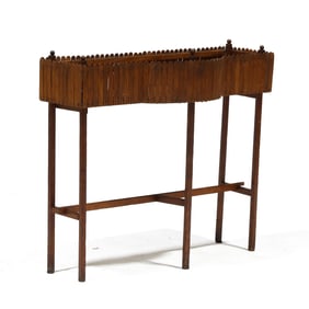 A Fine Folk Art Incised Planter, Signed and Dated 1901