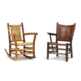 Attributed Old Hickory, Rocker and Armchair